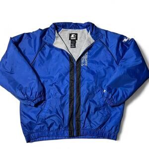 Vintage Starter Kentucky Wildcats Pullover Windbreaker Jacket NCAA Blue Size XL